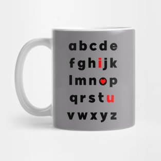 Alphabet I love you Mug